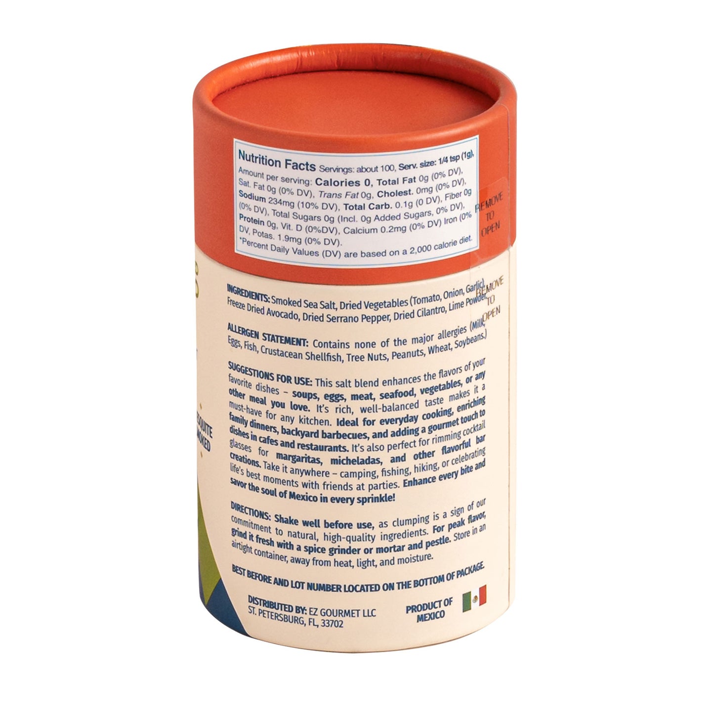 All-Natural Smoked Sea Salt Blend - Guacamole (Mild)