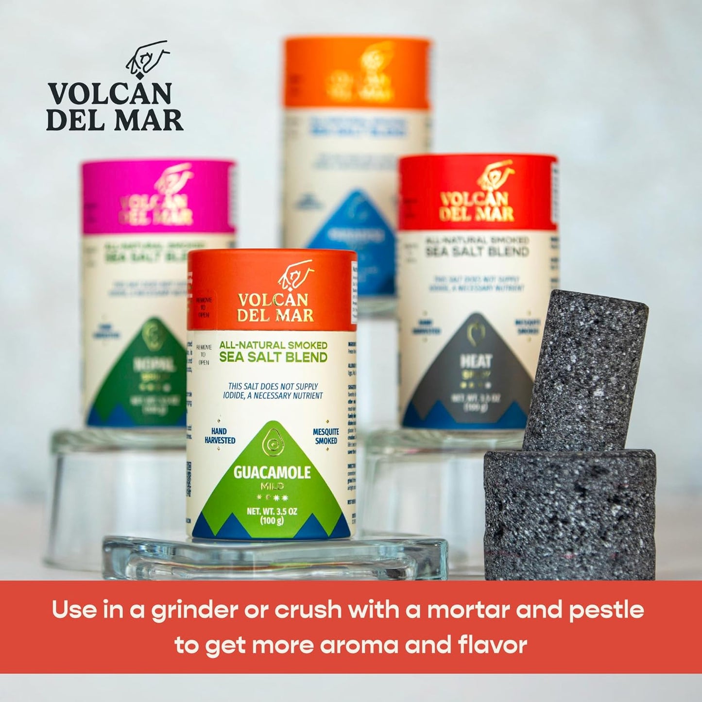 All-Natural Smoked Sea Salt Blend - Heat (Spicy)