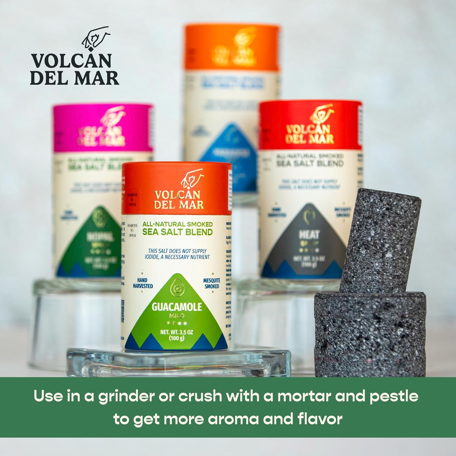 All-Natural Smoked Sea Salt Blend - Nopal (Spicy) – VOLCAN DEL MAR